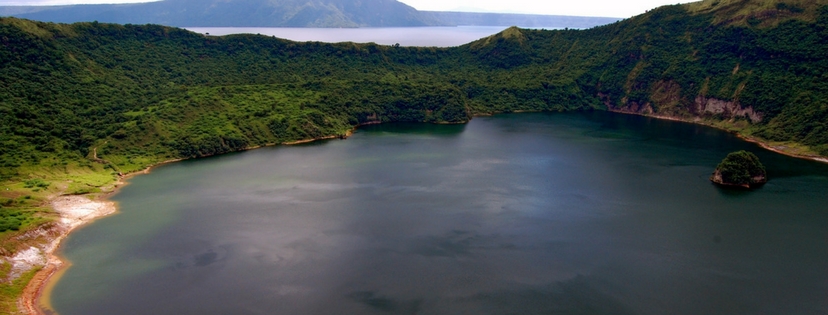Taal volcano crater view